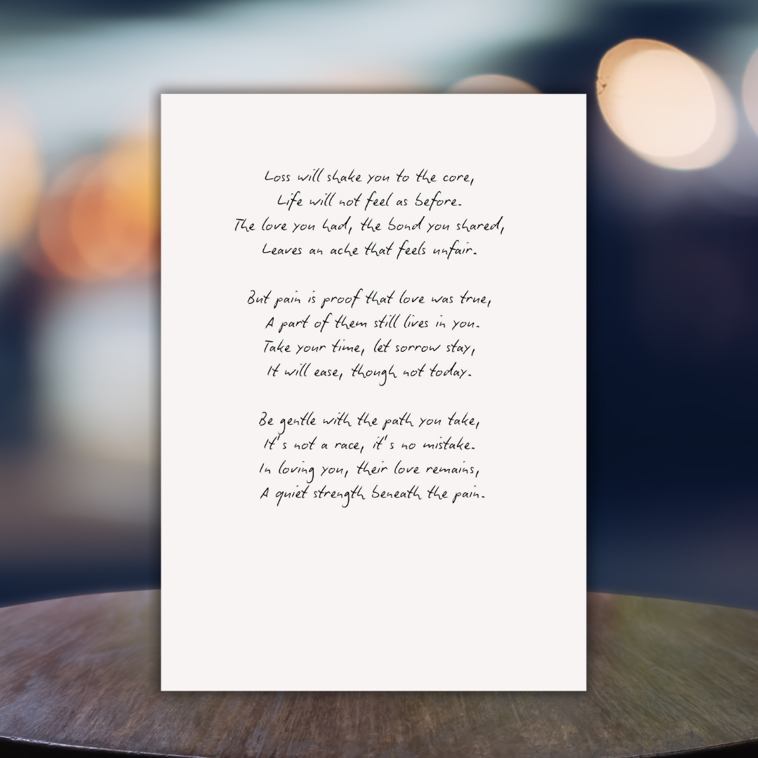 Sympathy Card – “A Widow's Advice”